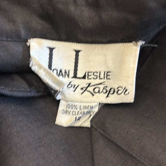 Joan Leslie By Kasper Brown Linen Lagenlook Midi Length Dress Size 12 - Picture 8 of 8